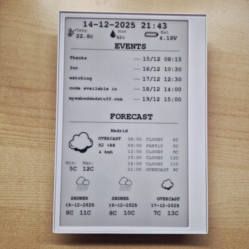 Project: Developing an E-Paper Dashboard with Arduino and the reTerminal E1001 (Step-by-Step Guide)