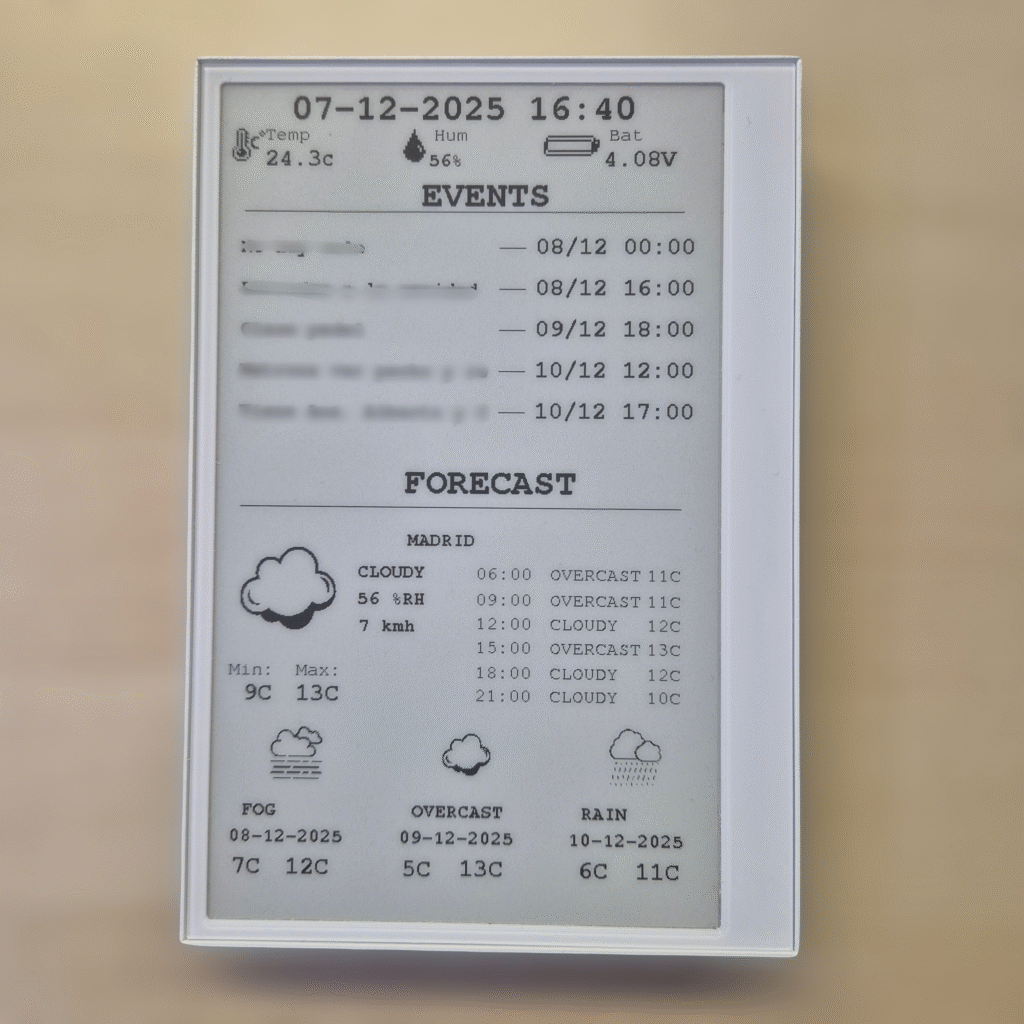 Developing an E-Paper Dashboard with Arduino and the reTerminal E1001