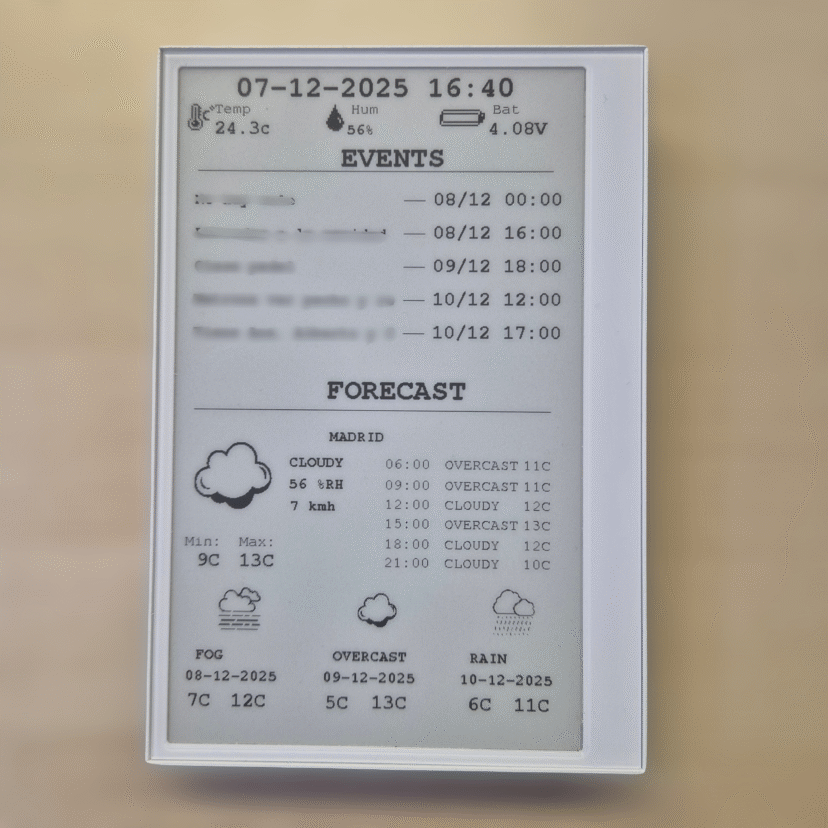 Project: Developing an E-Paper Dashboard with Arduino and the reTerminal E1001