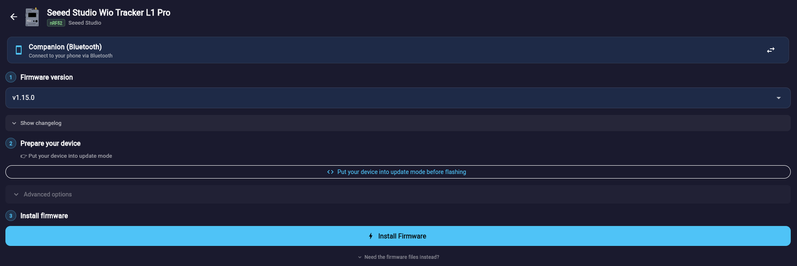 How to flash Meshcore firmware - myembeddedstuff.com